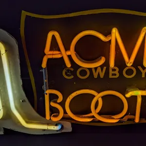 VINTAGE ACME COWBOY BOOTS NEON SIGN