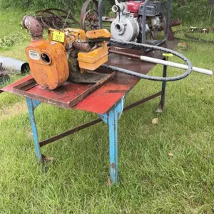 Steel table on casters