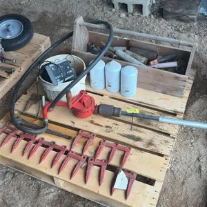 Assorted metal/ guards/ hand pump/ filters/ gps