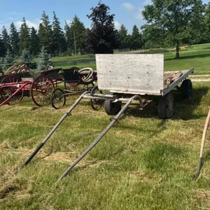 9FT RUBBER TIRED WAGON WITH SPRINGS