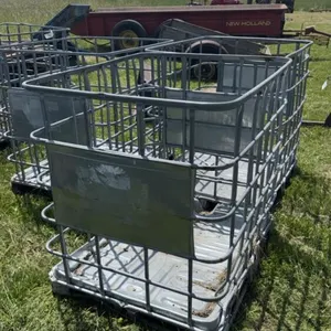 (3) METAL FIREWOOD TOTES