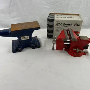 Anvil and Bench Vise Lot