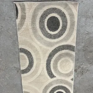 White and Grey Circles Rug