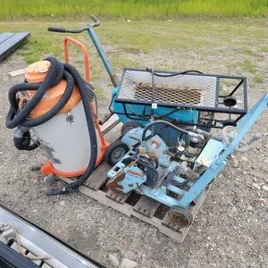 Pallet of shop vac,heater  concrete floor scabbler and concrete saw