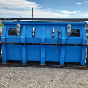 Multi-compartment industrial sediment container 128"(L)x65"(W)x70"(H)