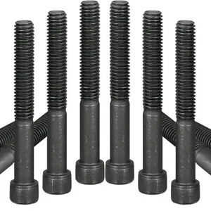 New DTGN 3/8-16x3 Socket Head Cap Screws Bolts, 10Pcs 12.9 Grade Alloy Steel, Machine Hex Socket Screw, Hex Drive, Black Oxide Finish, UNC Coarse Thre