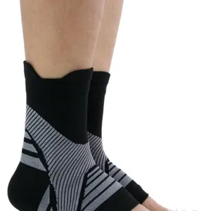 New Size XL Unisex Doctor's Select Ankle Compression Sleeve (Ankle Brace) Black Quick Dry Antimicrobial Copper Open-Toe