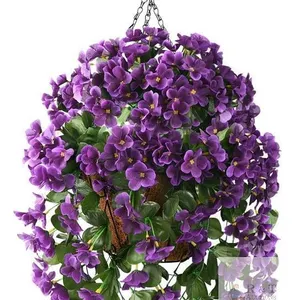 New Homsunny Artificial Hanging Flowers in Basket for Patio Garden Decor . Some Assembly Required