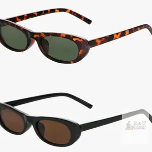 New Elongated Narrow Cat Eye Sunglasses for Womens Small Oval Sunglasses , G15