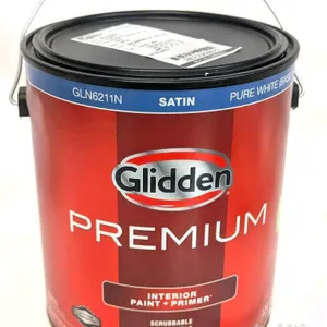 New 1 Gallon Premium Interior Paint & Primer Paint : Base GLN6211N SATIN Color : Balanced ID : PPG1003-2 (Very Light Pinkish)