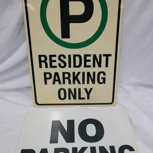 2 Parking Signs . 14"×10" & 12"×18"