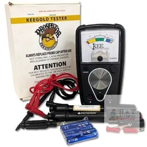 KEE GOLD Prospector Gold Tester M-508GM | Tests Gold Alloys From 10K to 22-24K in all Gold Colors | Tips Need Replacing, Missing 1 Alligator Clip, Unt