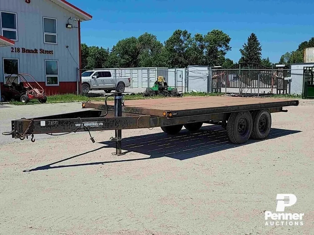 16' *Homemade 14000 LB Flatdeck Trailer T/A
