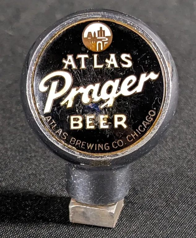 BALL TAP KNOB HANDLE ATLAS PRAGER BEER