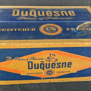 EMPTY DUQUESNE PILSENER CARDBOARD CASE 24 - 12 OZ STEINIE BOTTLES
