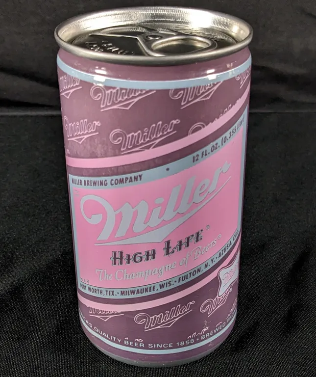 TEST CAN PULL TAB MILLER HIGH LIFE BEER MILWAUKEE PINK