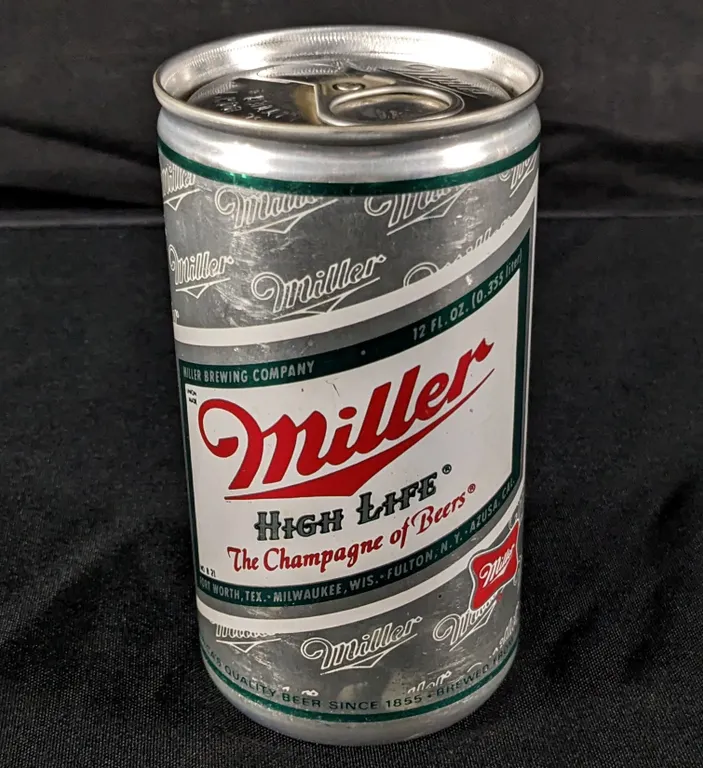 TEST CAN PULL TAB MILLER HIGH LIFE BEER MILWAUKEE SILVER