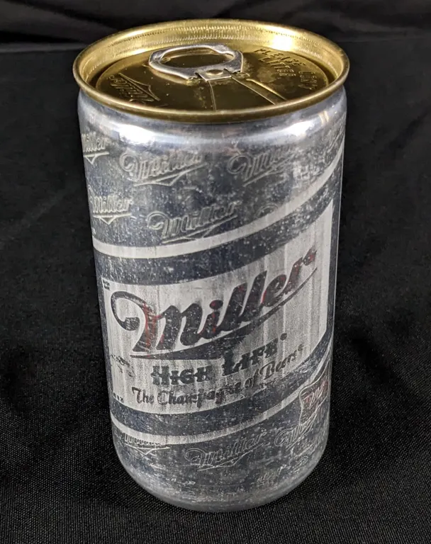 TEST OR DEFECT CAN PULL TAB MILLER HIGH LIFE BEER MILWAUKEE SILVER
