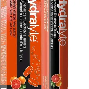 [exp 2027] New HydraLyte Effervescent Electrolyte Tablets - Blood Orange Flavoured, Pre-Workout and Post-Workout Hydration Solution to Enhance Perform