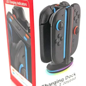 New 3rd Party Charging Dock for Nintendo Switch 2 JoyCon 2 Controller [Dual-Direction Charging Design] Magnetic, LED Indicator,4-in-1 Fast Charger Sta