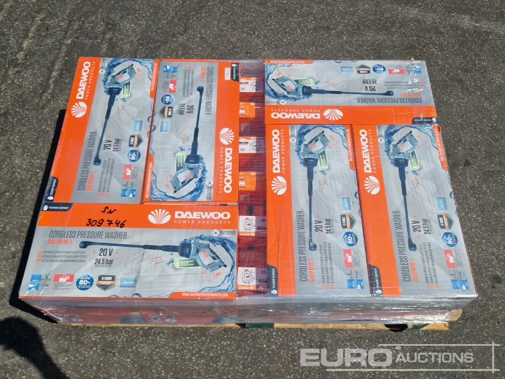 Cordless Pressure Washer (12 of), Lithium Battery Packs (12 of)