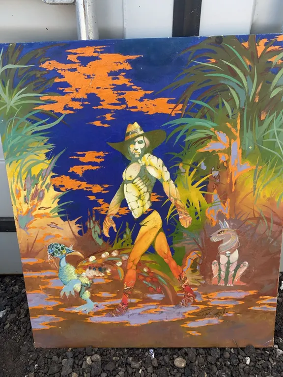 Original Signed Fantasy Artwork, 20 by 24 Inch Canvas