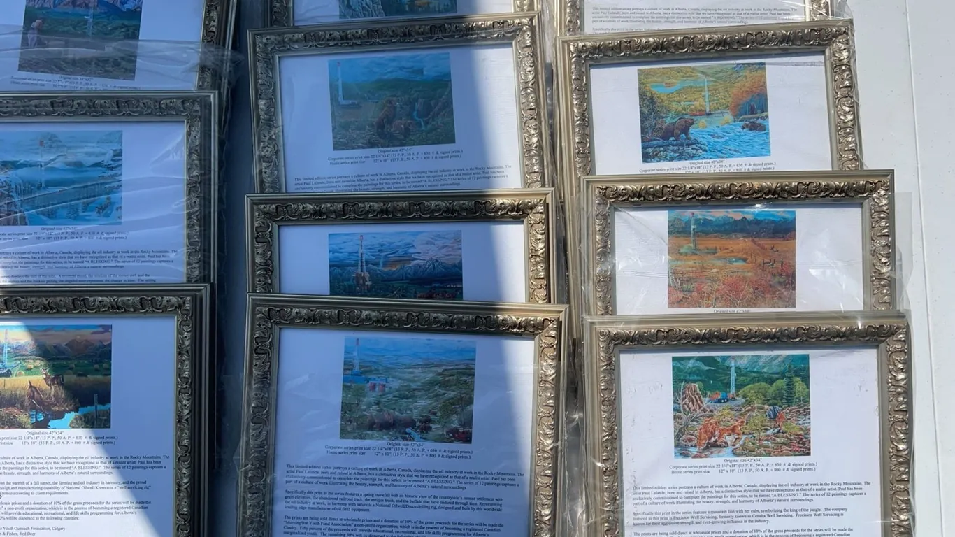 Framed Alberta Industry Art Prints, 10"x13"