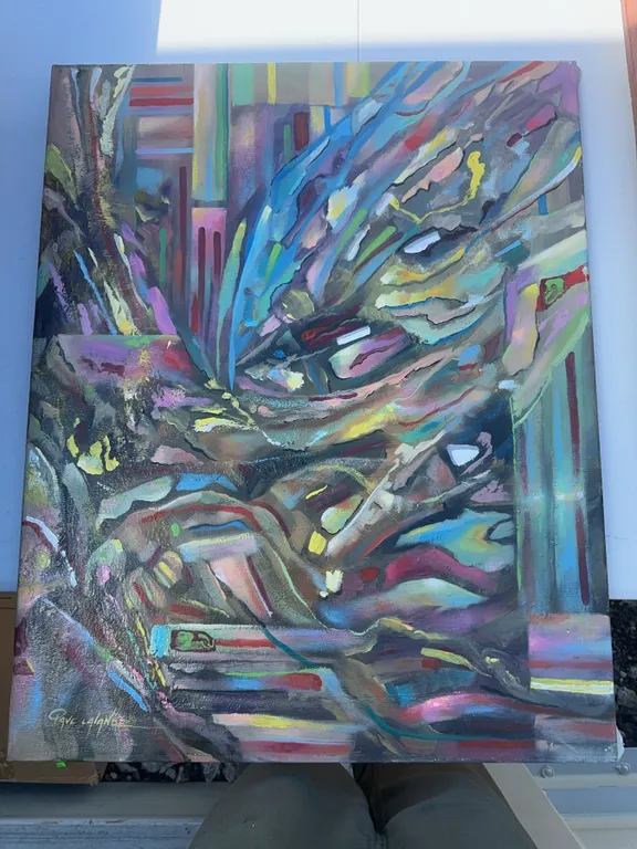 Paul Lalande Abstract Painting 30x24 Inches