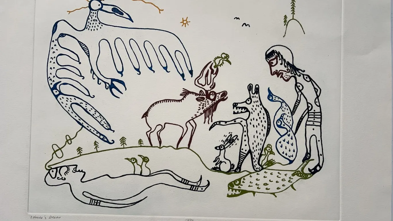 Norval Morrisseau "Shaman's Dream" Limited Edition Print, 26x22 in