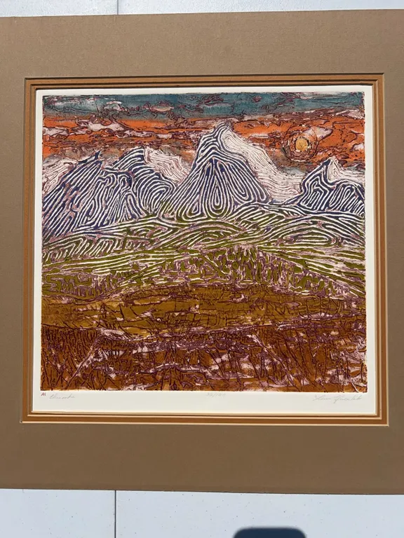 Limited Edition Landscape Print 13.5”x13”, Framed