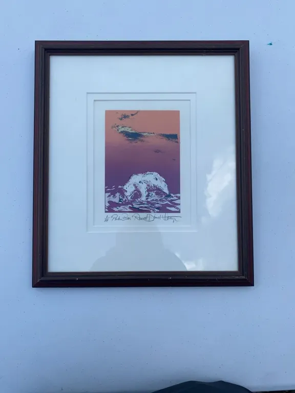 Ronald Daniel Olson Limited Edition Print Palm Bear Framed 16.5x14.5