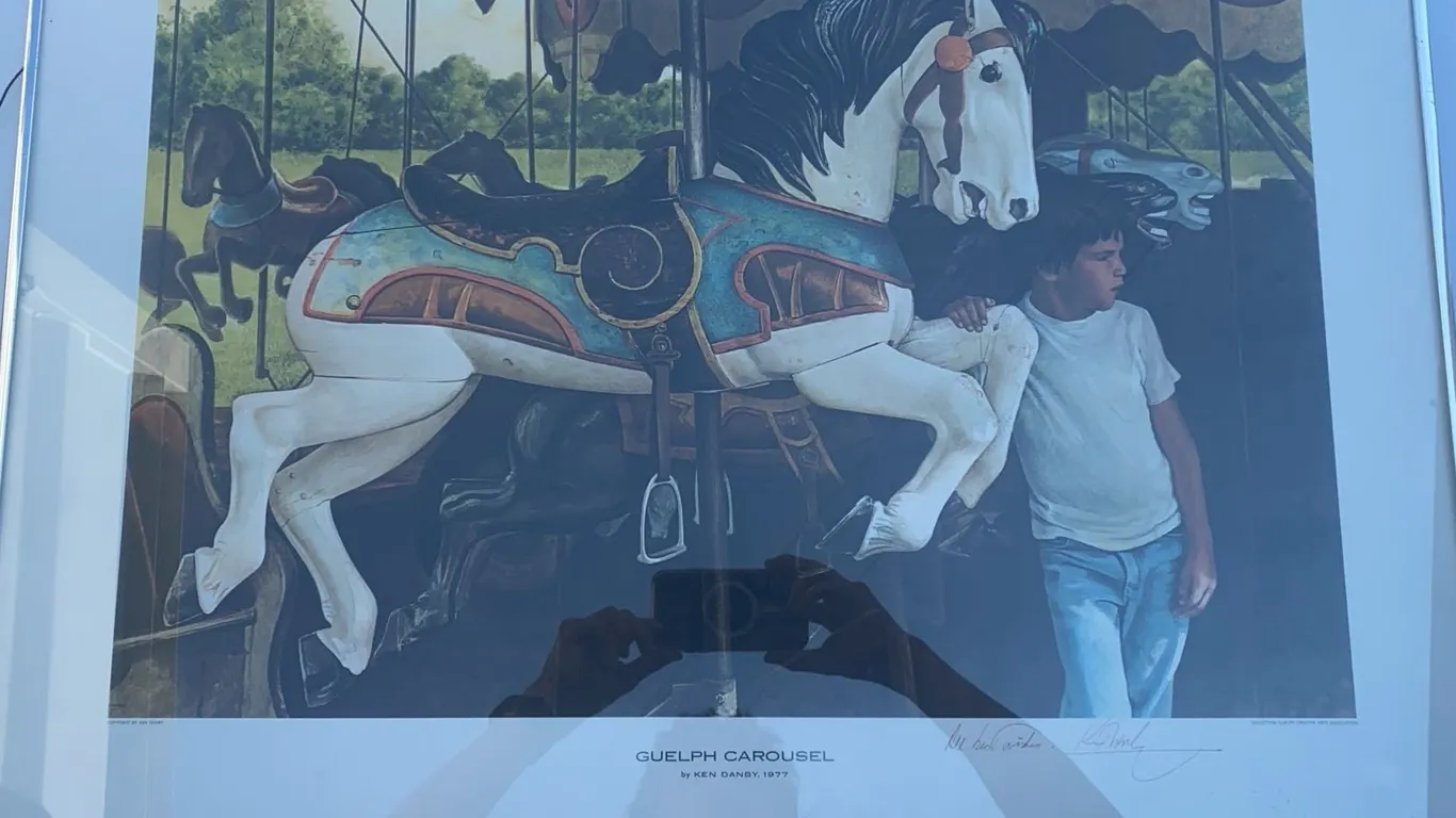Ken Danby 'Guelph Carousel' 1977 Signed Print, 29" x 22"