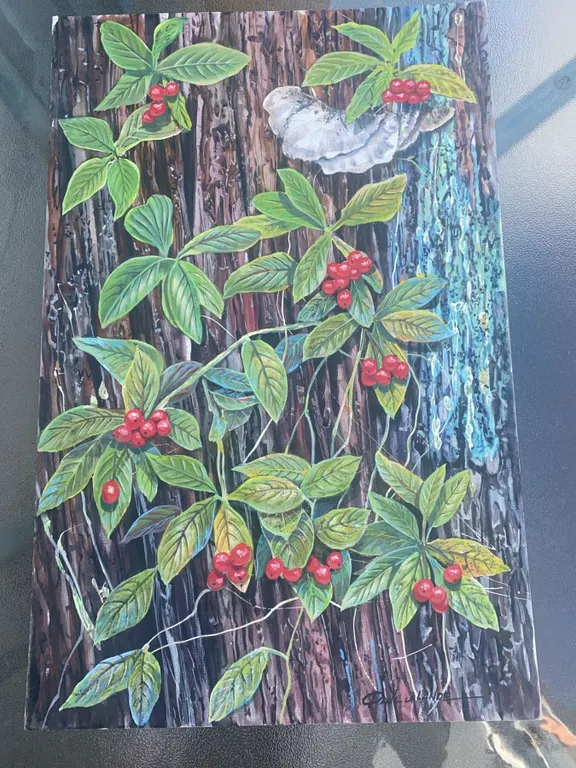 Original Painting by Paul LaLande, 15x23 Inch Botanical Artwork