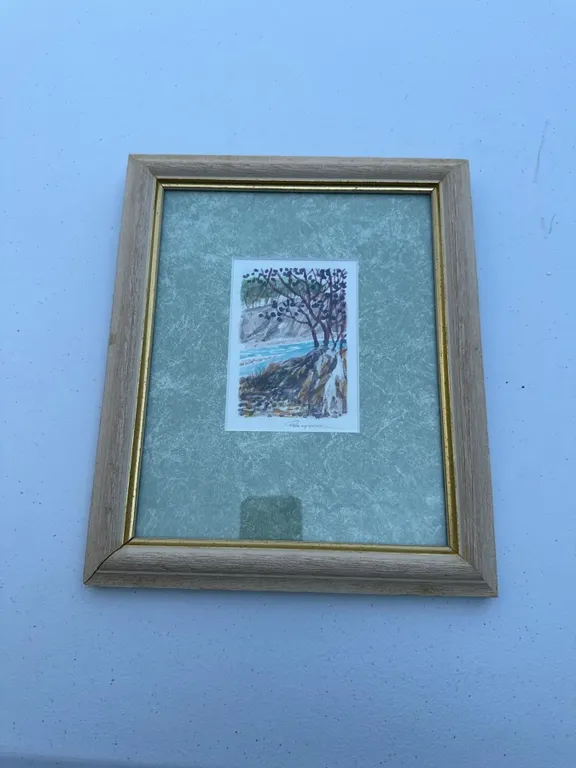 Paul Lalande Framed Painting, 5x3.5 in Artwork, 12x10 in Frame