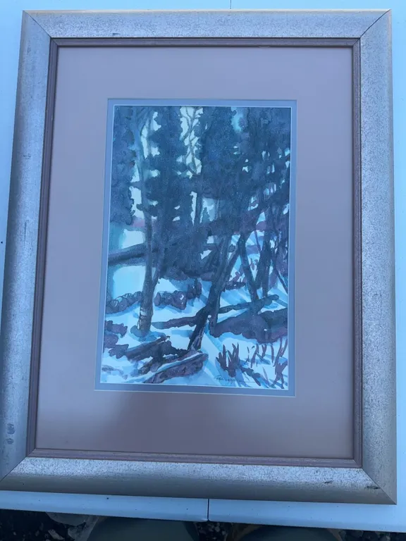 Paul Lalande Framed Original Painting, 15.5x10 in (27x21.5 in Frame)
