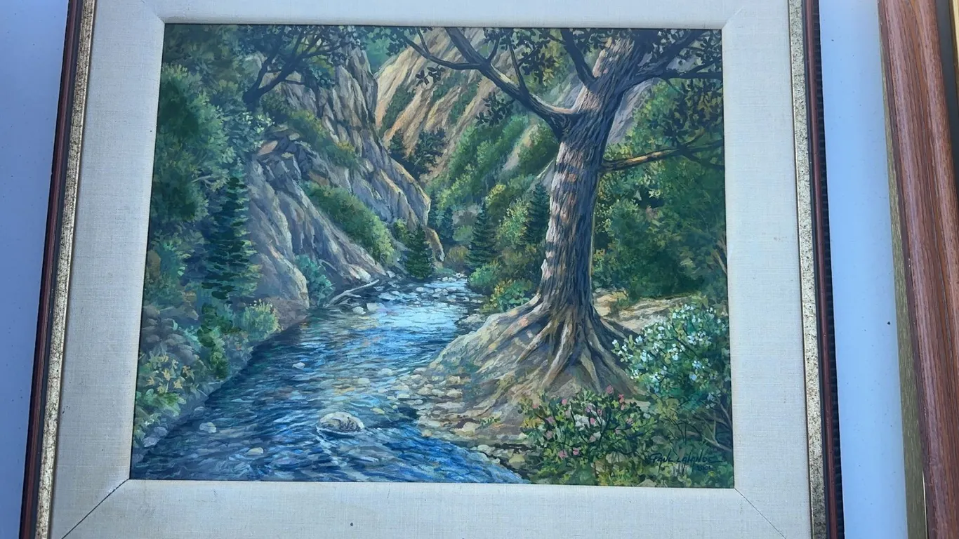 Paul Lalande Signed Landscape Painting, 19x15.5 in, Framed 26.5x23 in