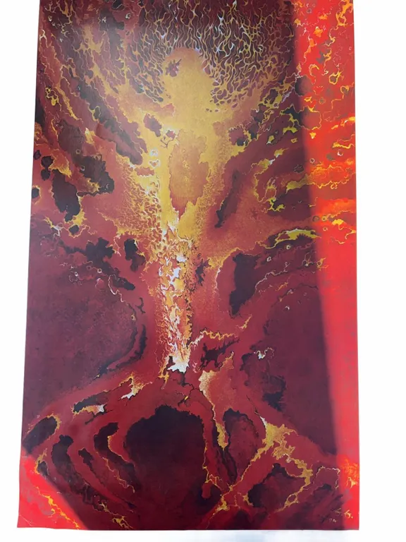 Edith Eichner “Fire Tree” 1980 Signed Print, 31x19.5”