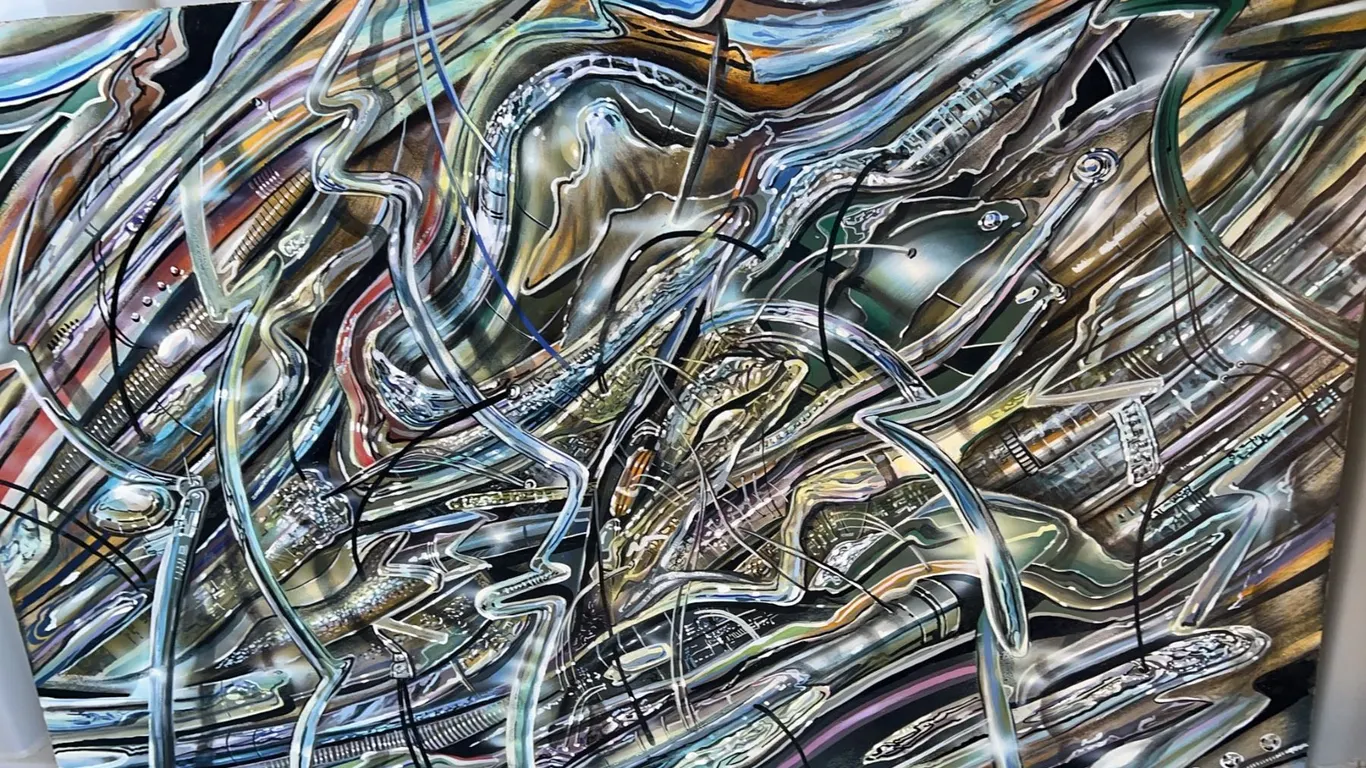 Paul Lalande Abstract Painting 48x32”