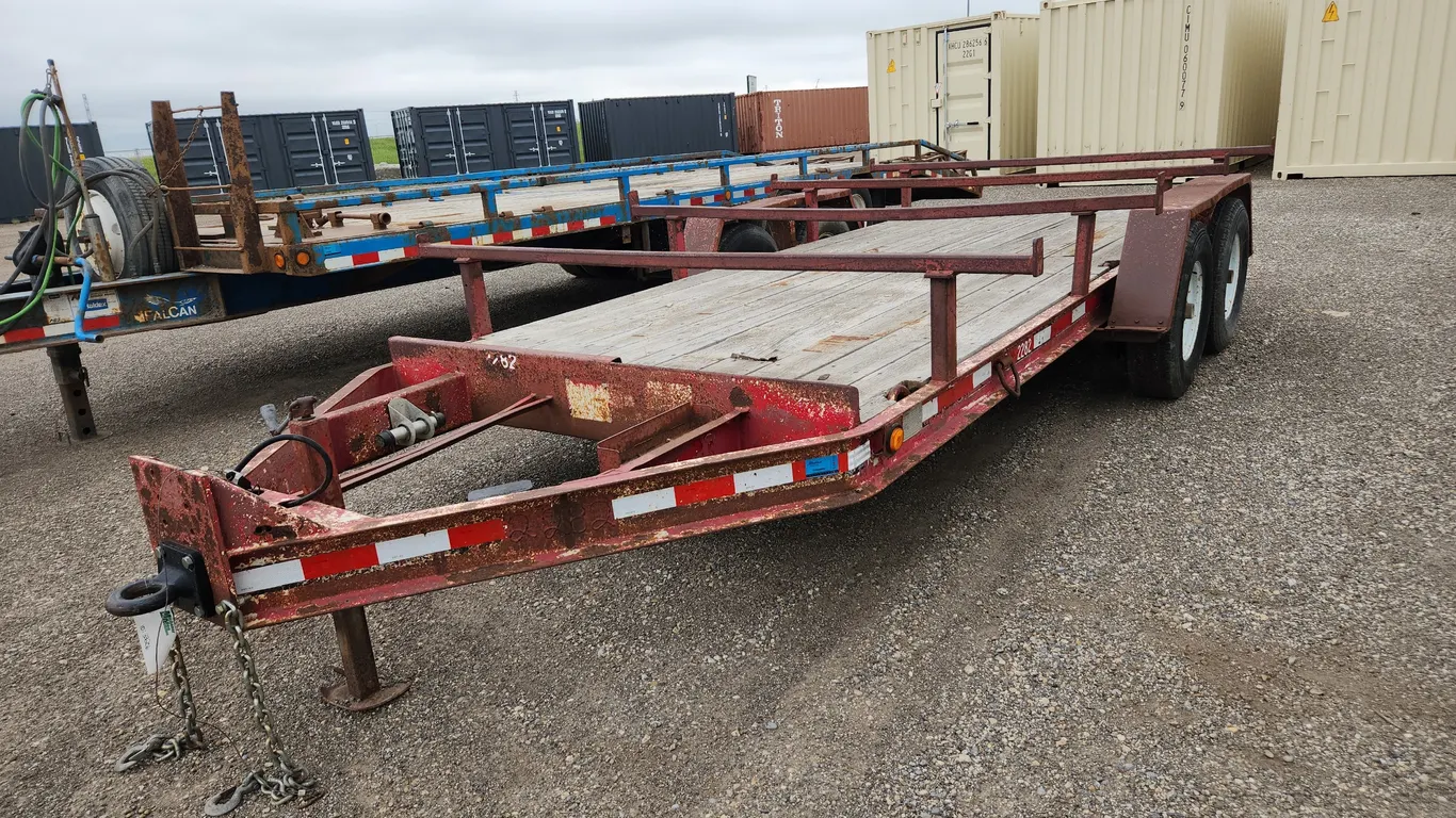 1990 Trail King T/A 15' Pintle Hitch Equipment Trailer