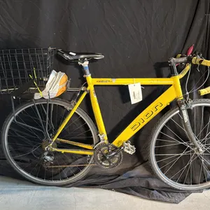 DION EASTON ULTRALITE 27 SPEED YELLOW ROAD BICYCLE WITH METAL BASKET