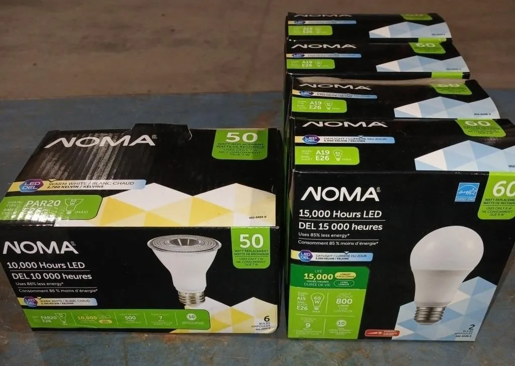8 NEW 60 watt light bulbs- A19/E26 & 4 NEW 50