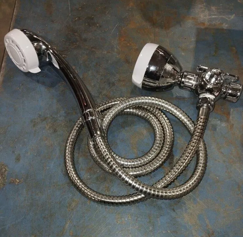Shower head with valve & handheld shower sprayer