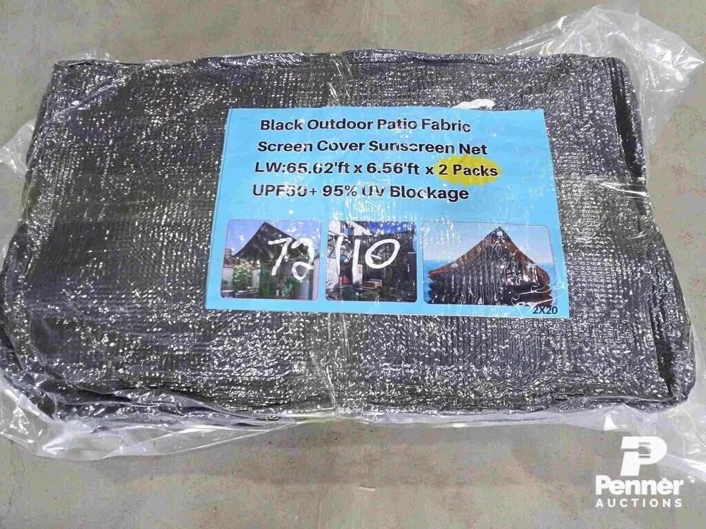 Black Outdoor Patio Fabric Screen Cover sunscreen