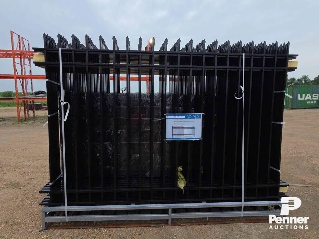 Galvanized Steel Fence,20pcs Fence Panels+21pcs po