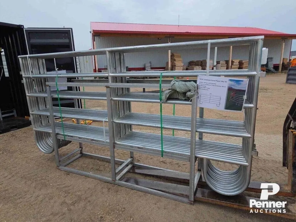 10'x5' Livestock Corral (Qty.10),Galvanized Round