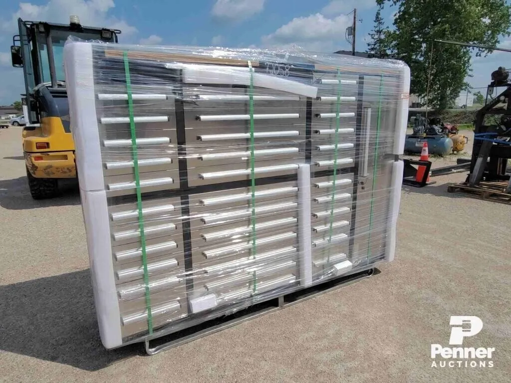WB-7-35D-SS Steelman 7' Cabinet (35 Drawers)