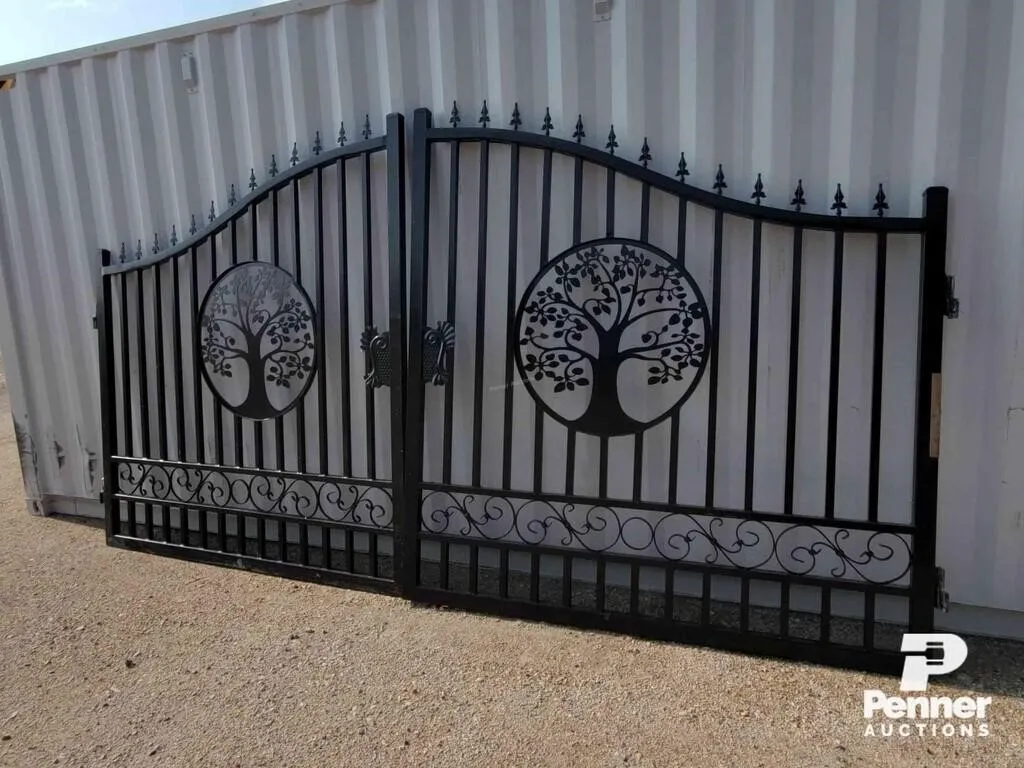 Greatbear Dual Swing Wrought Iron Gate - Tree