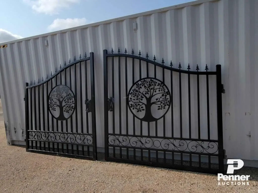 Greatbear Dual Swing Wrought Iron Gate - Tree