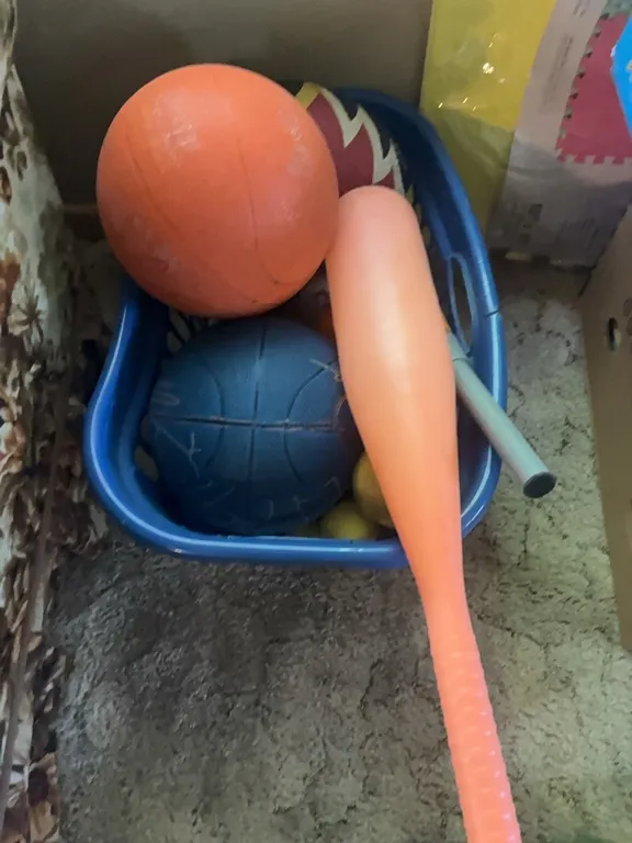 TUB OF BALLS-BATS
