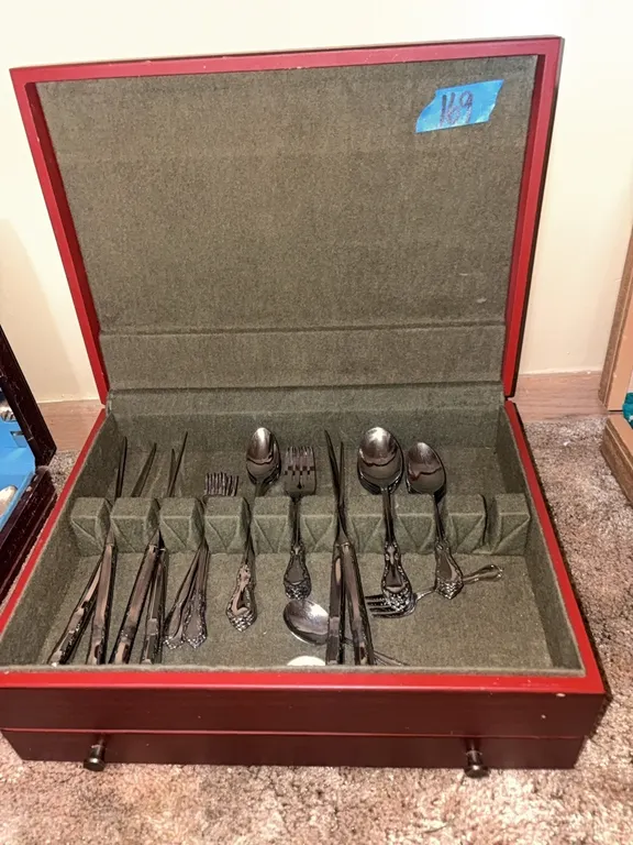 SILVERWARE IN CHEST